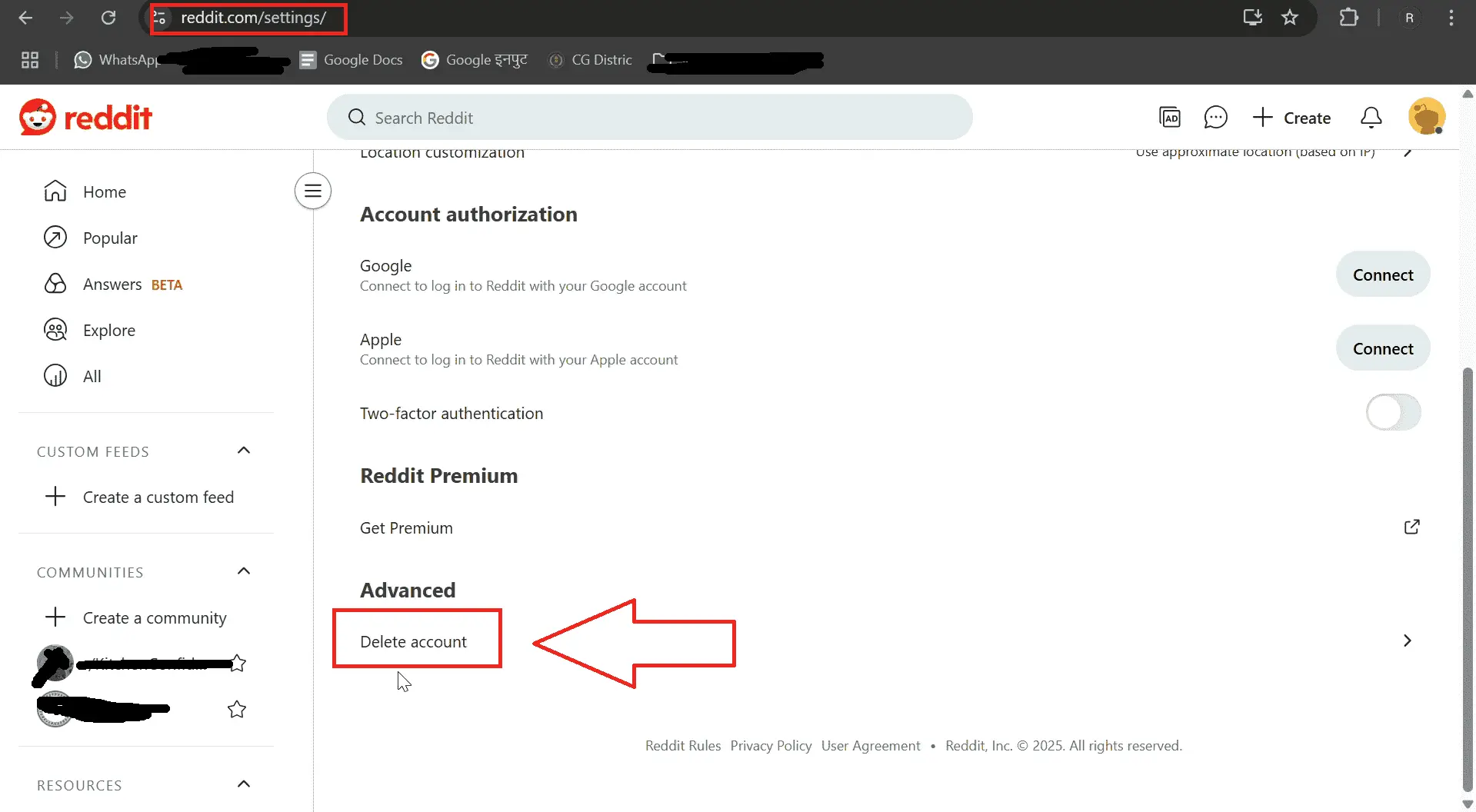 REDDIT ACCOUNT