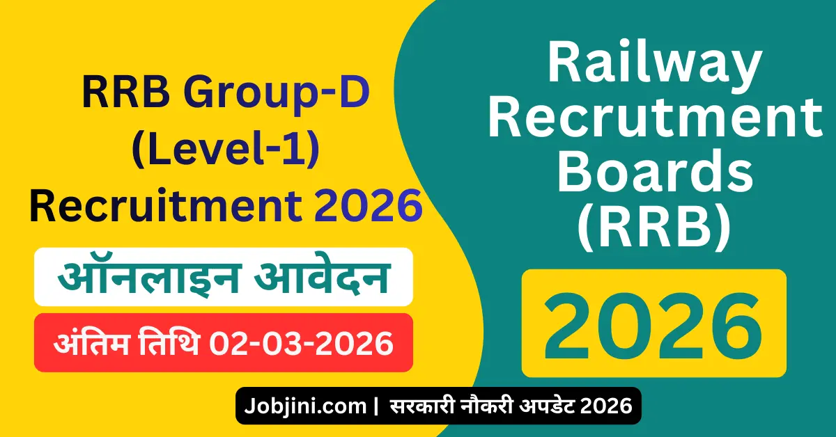 Railway RRB Group-D (Level-1) Recruitment 2026 – Apply Online